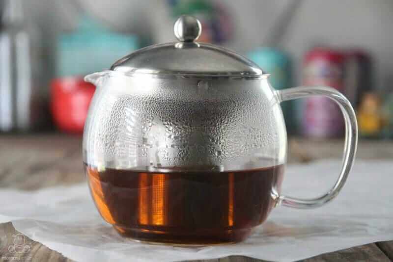 Pot of nettle tea for seasonal allergies