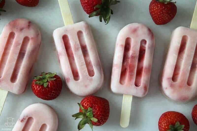 Strawberry Popsicles Recipe With Mint