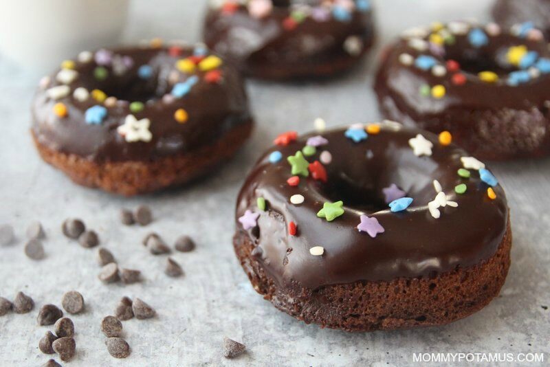 Homemade paleo donuts on kitchen counter