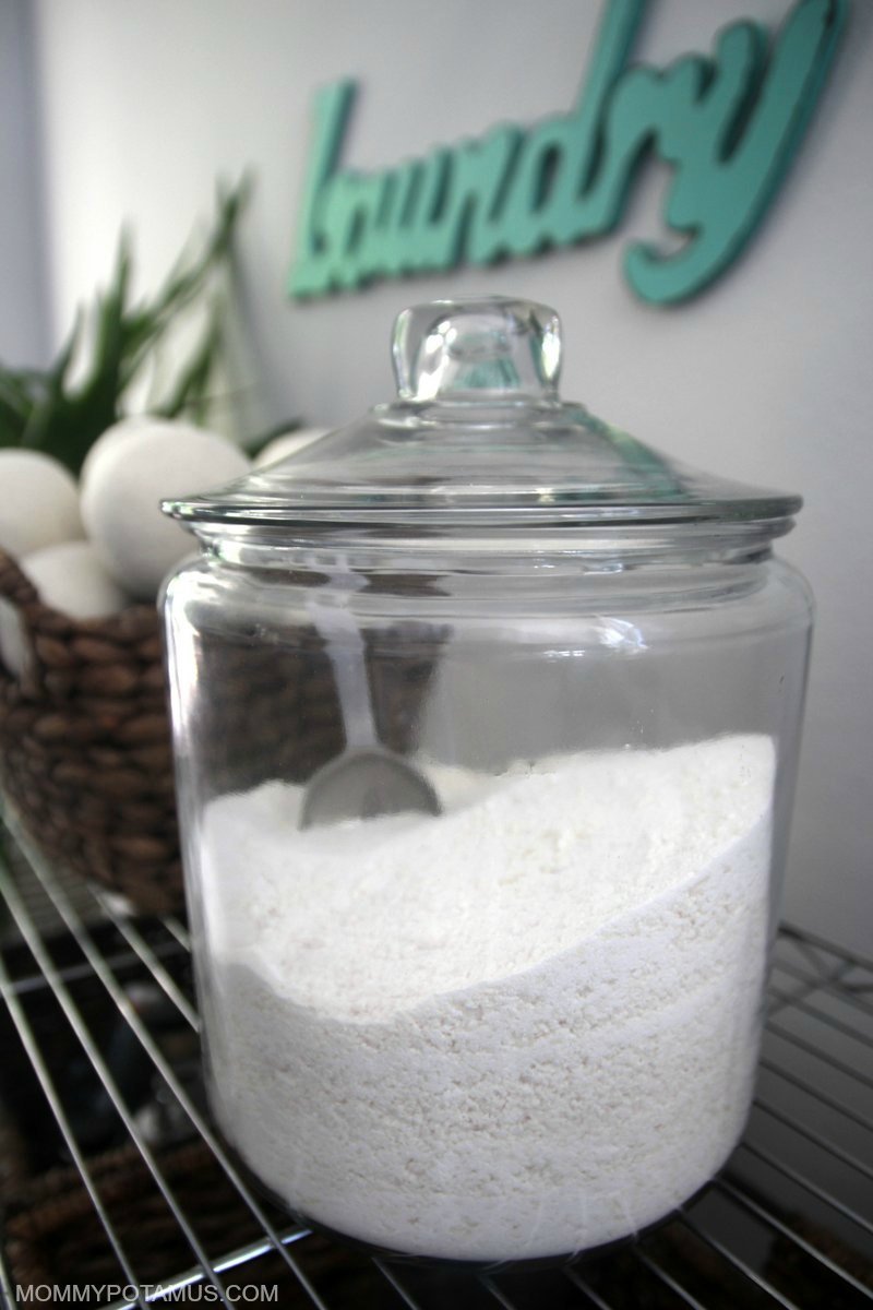 Close up of homemade laundry detergent