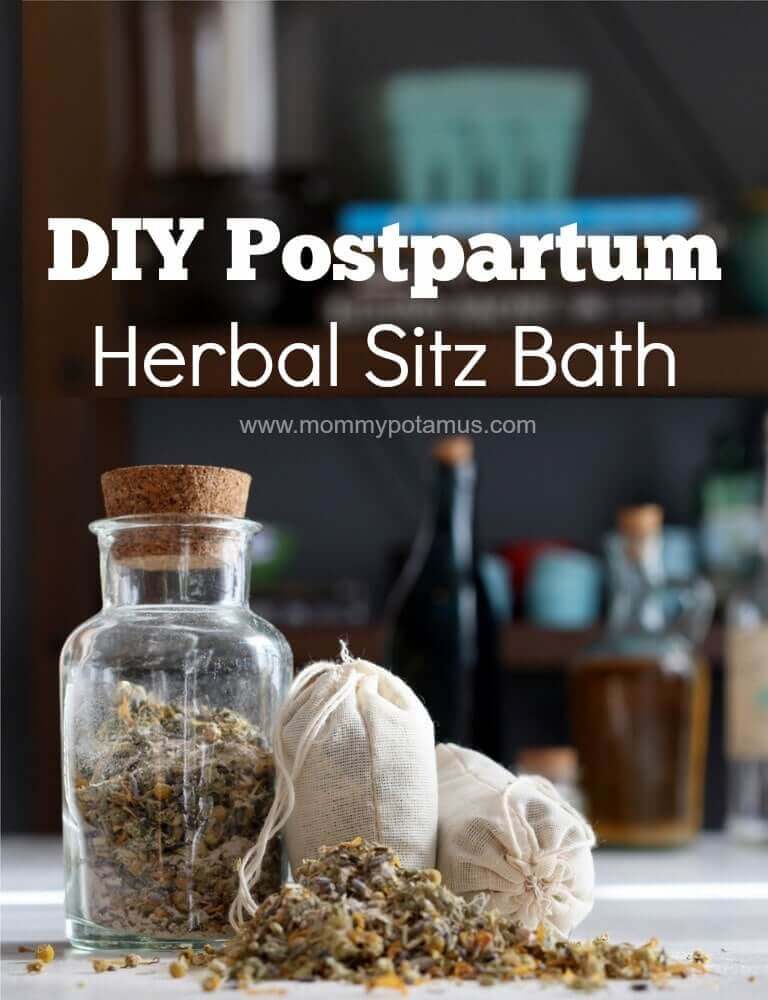This postpartum herbal sitz bath recipe helps new moms heal and relax by soothing soreness and preventing infection.