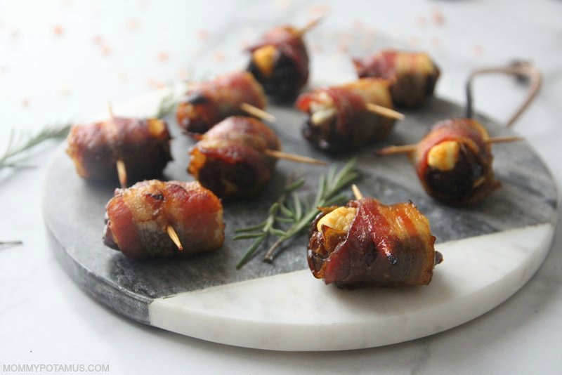 3 Ingredient Bacon Wrapped Dates Recipe with Goat Cheese