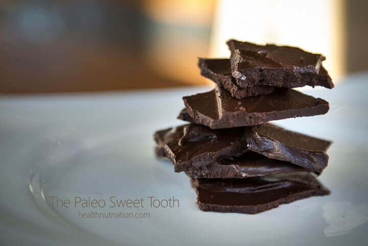 stack of paleo chocolate squares