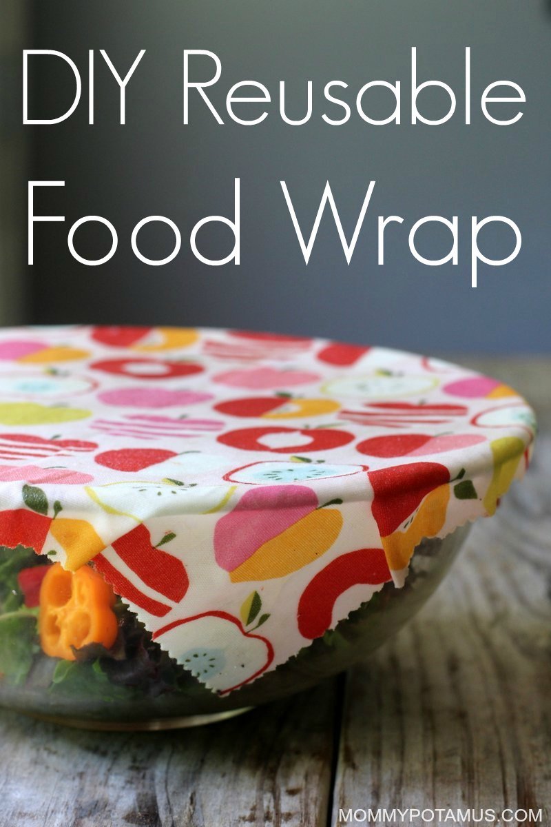 DIY Reusable Food Wrap - This alternative to saran wrap keeps food fresh and is made with 100% biodegradable materials.