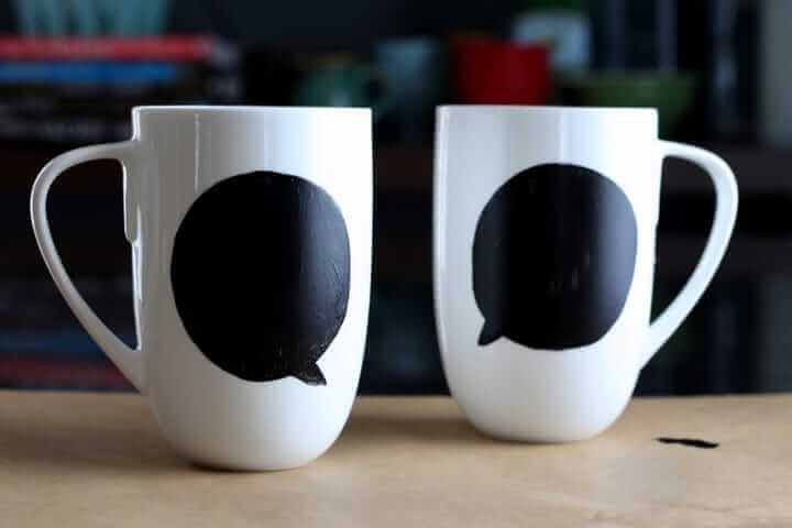 DIY Chalkboard Mugs