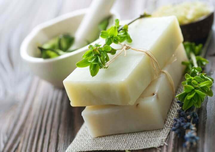 Natural Handmade Soap With Herbs. Spa