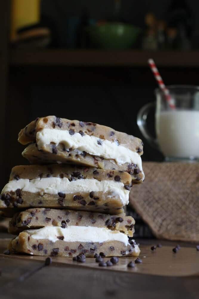 Cookie Dough Ice Cream Sandwiches (Egg-Free, Grain-Free) 