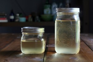 strained lard inside mason jars