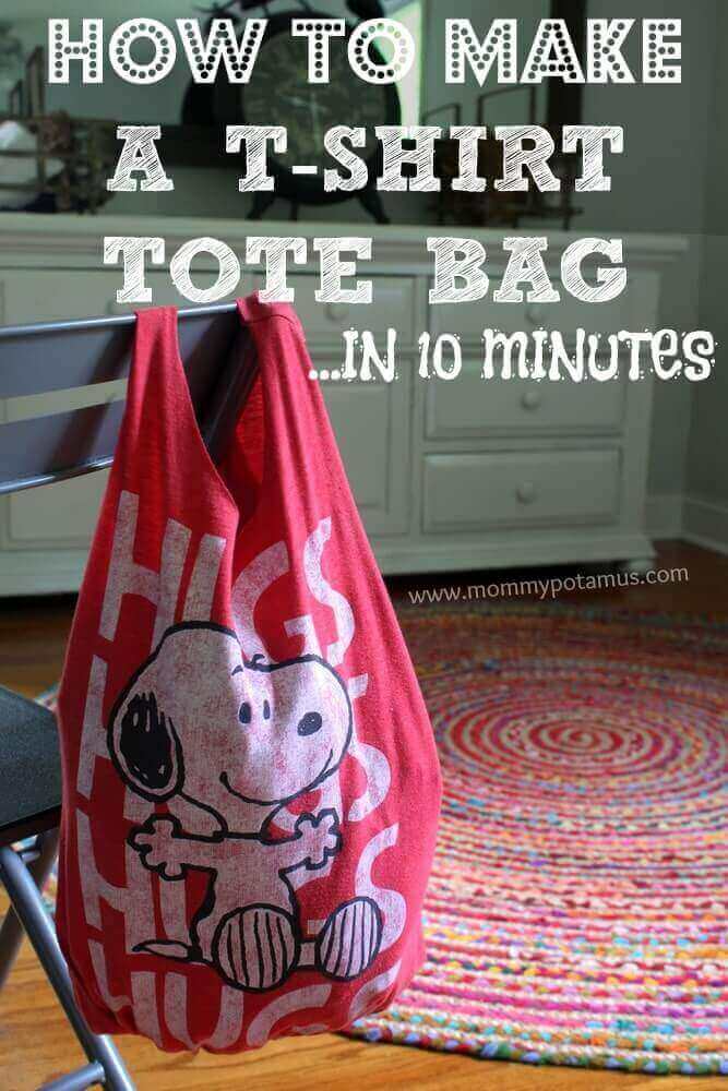 Don't throw away your shopping bags! Let's make a cute tote bag