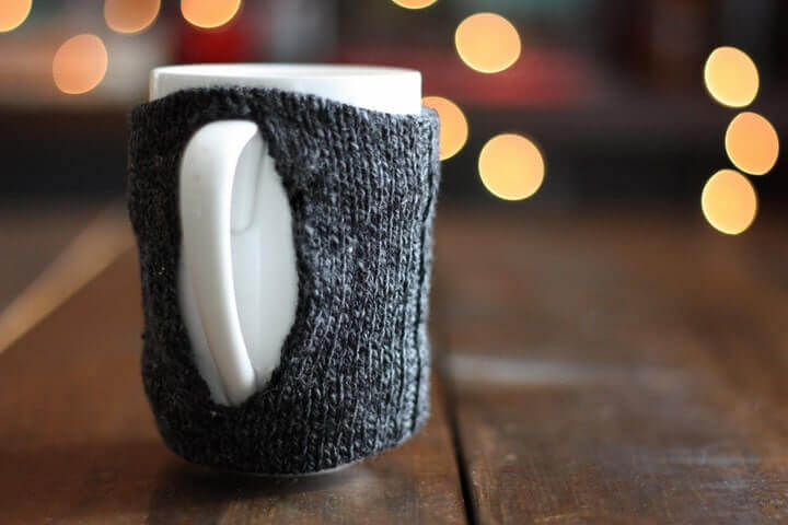 How to make a coffee mug sock cozy