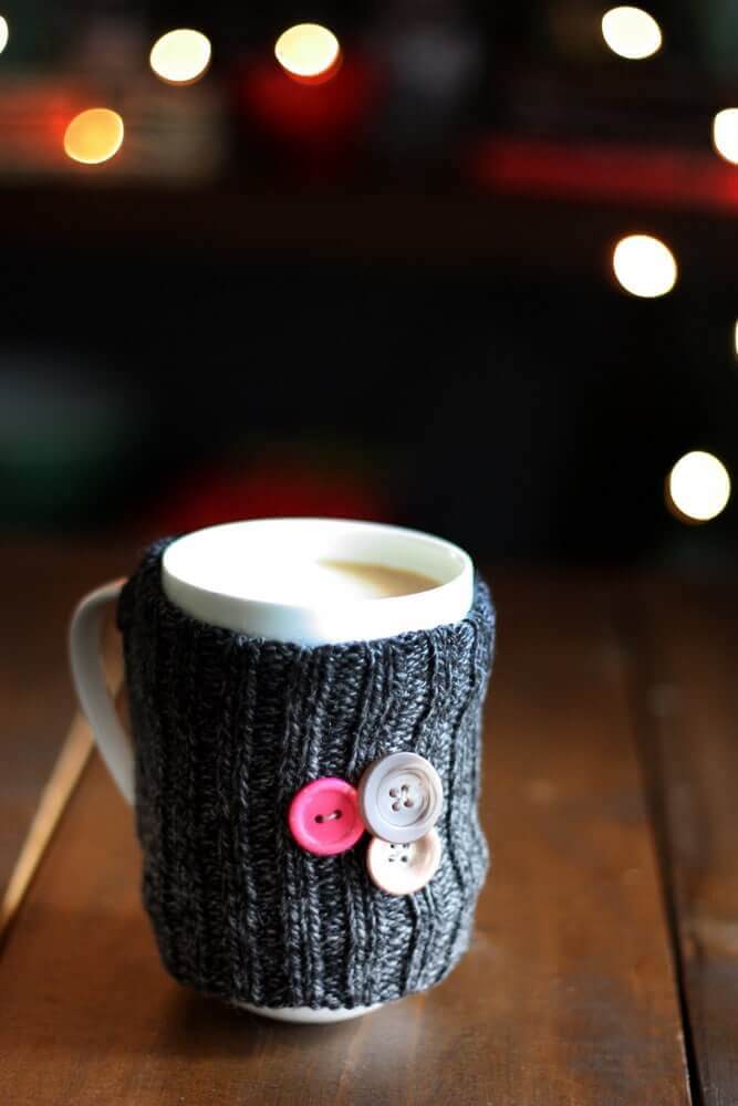 How to Make a Coffee Mug Cozy from a Sock