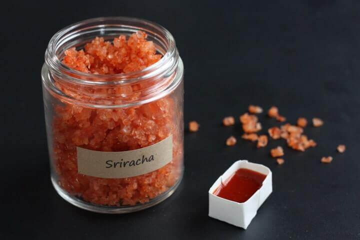 Sriracha salt in a jar