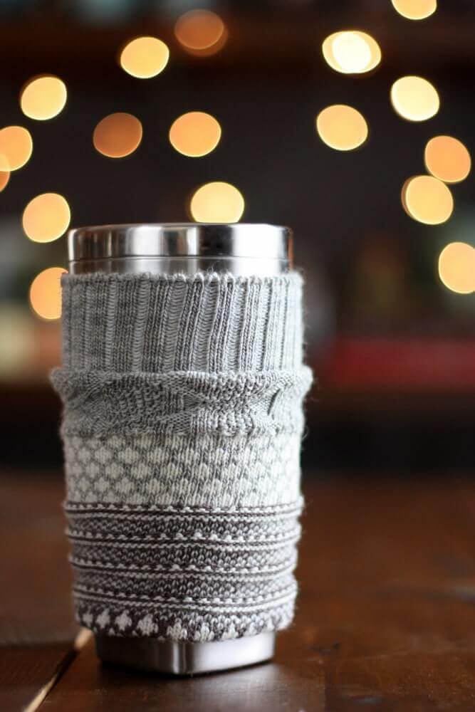 travel coffee mug sock cozy tutorial