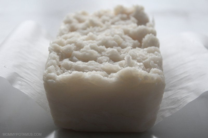 Shampoo bar recipe step 10 - Large, uncut soap loaf