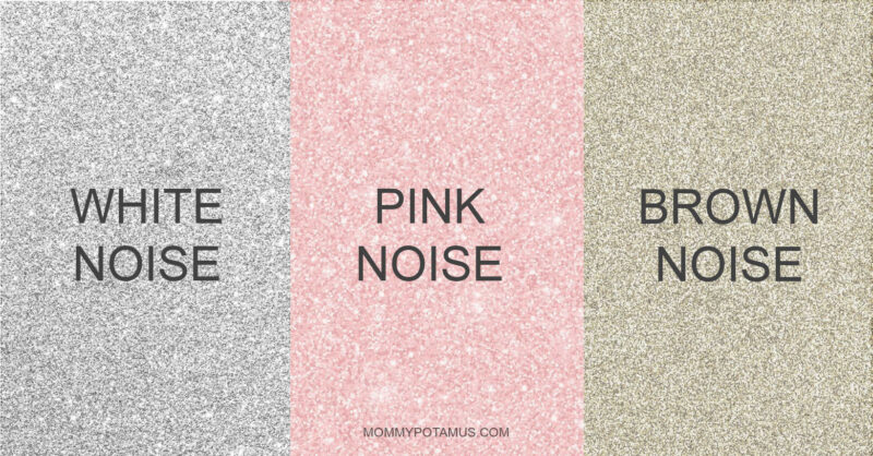 Visual representation of white, pink and brown noise