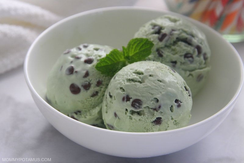 Mint Chocolate Chip Ice Cream (with essential oils), The Unrefined Kitchen