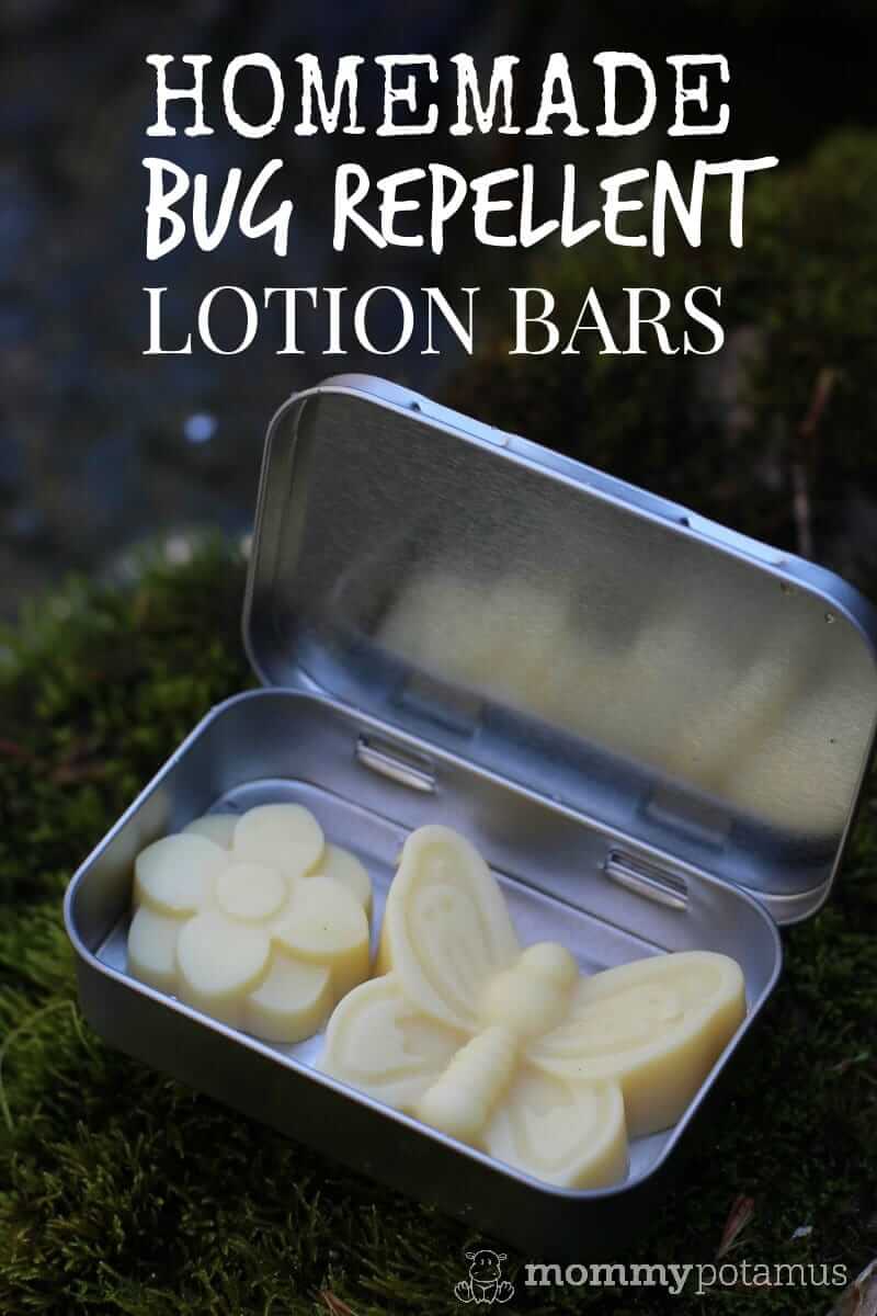 Homemade Bug Repellent Lotion Bars - If you're planning to spend time outdoors this spring/summer, you'll want to take these bug repellent lotion bars along with you. They nourish skin and are perfect for travel because they don't leak like sprays.