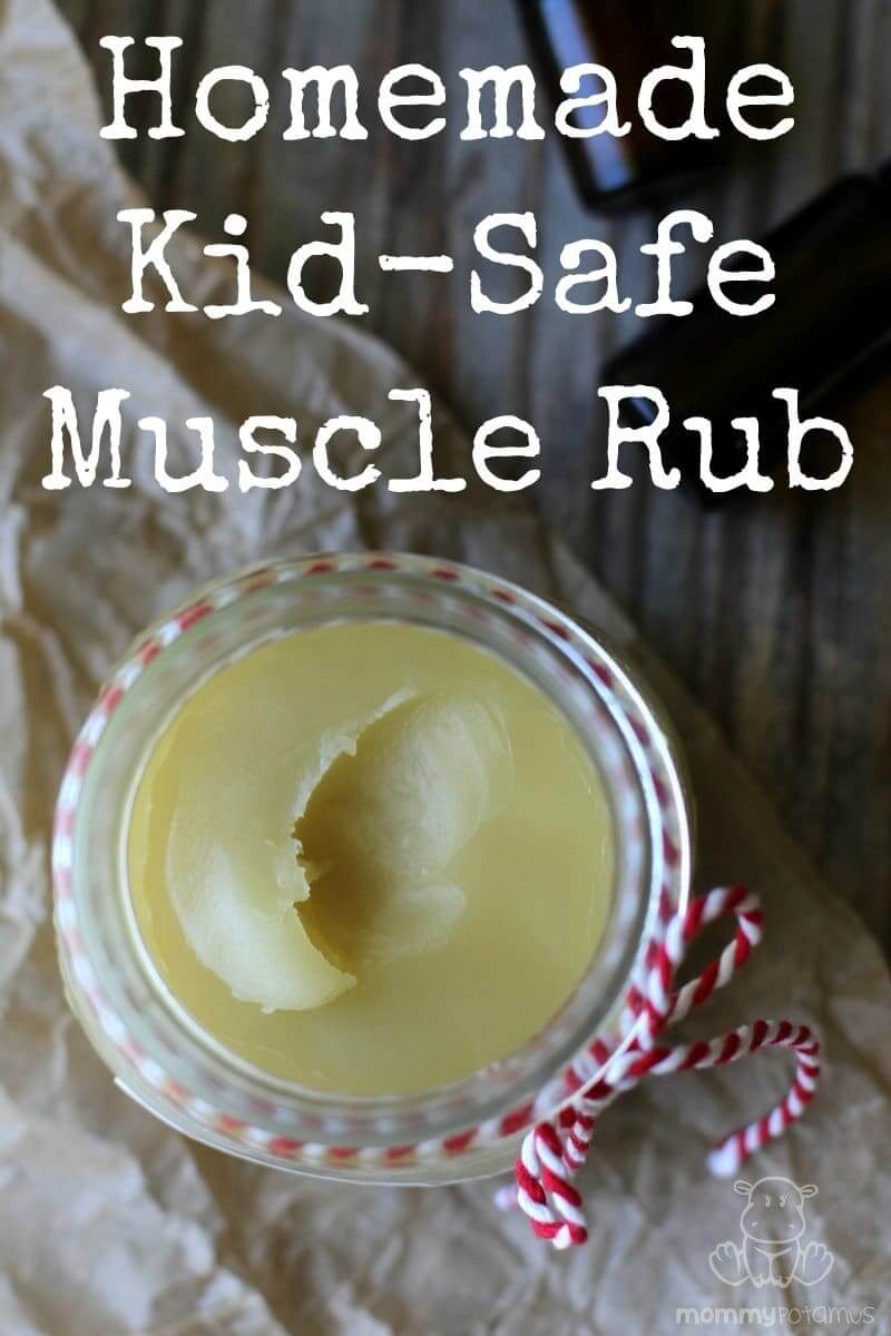 Homemade Muscle Rub for Kids and Pregnant/Nursing Moms - Most muscle rubs contain ingredients that are unsafe for pregnant/nursing mamas and kids. That's why I created this easy recipe - it relaxes and soothes tense, tired and achy muscles with mama/kid friendly ingredients. But don't think that just because it's safe that it's wimpy, because it's totally not. I hope you love it as much as I do!