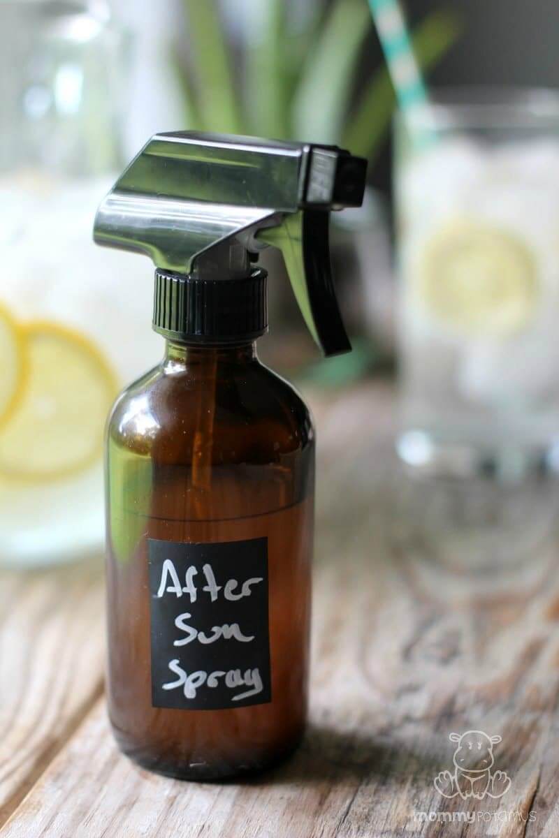 This two-ingredient after sun spray recipe soothes and cools hot, irritated skin. It's incredibly easy to make, too!
