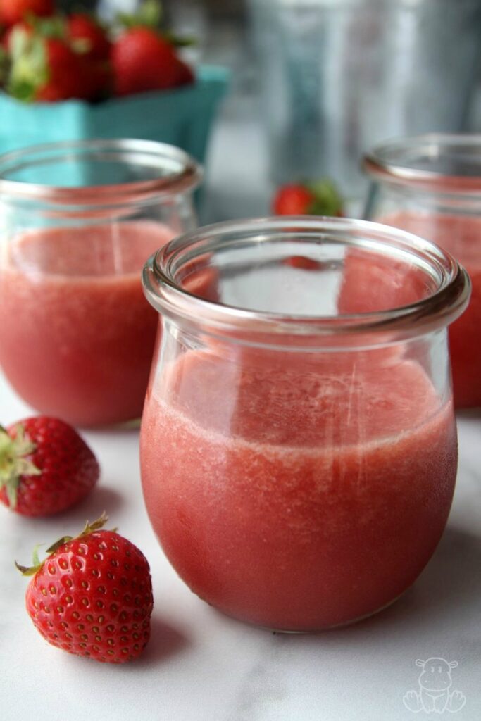 Close up of homemade strawberry jello