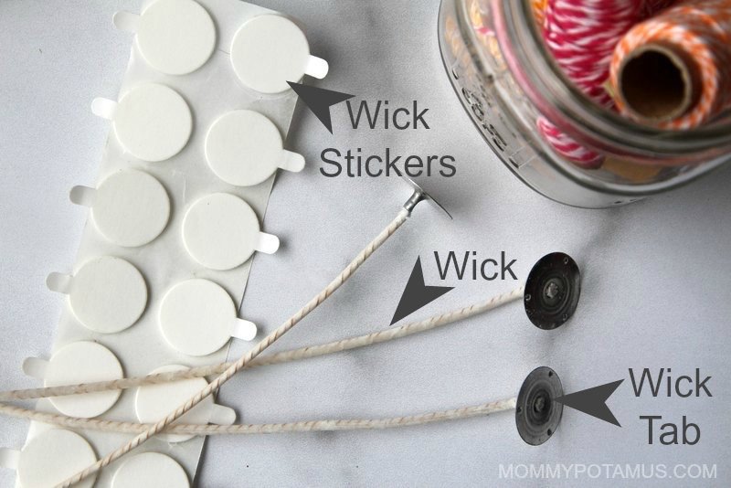 Candle Wick Stickers Resistant, Clear Adhesive Wick Stickers, for DIY  Candle Making