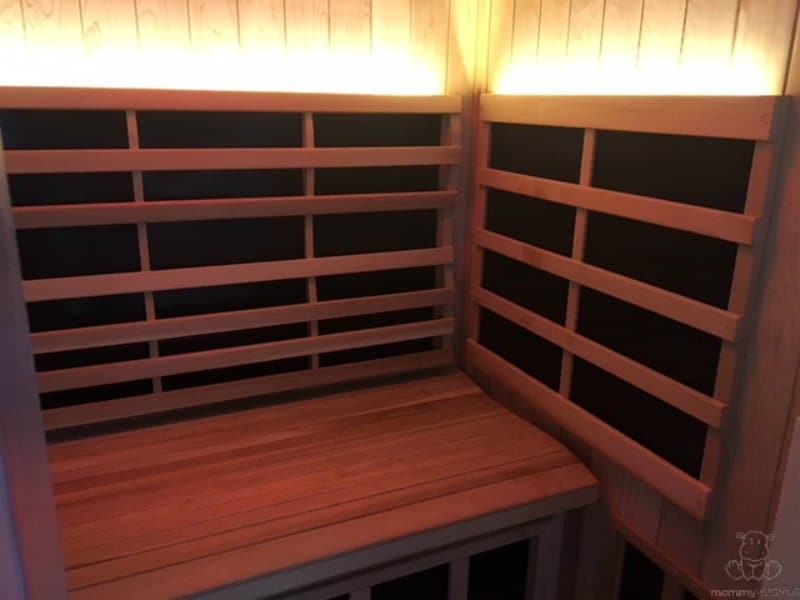 Inside view of Clearlight infrared sauna