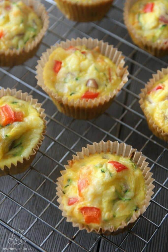 Simple Cheesy Veggie & Egg Muffins {kid-friendly} - Chocolate Slopes®