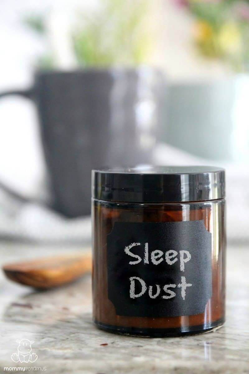 This sleep dust recipe makes an instant cup of powerful sleep promoting herbs. Just add water!