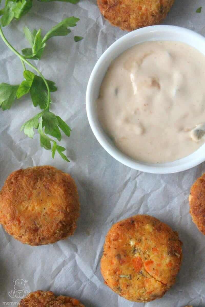 Golden on the outside and moist and flavorful inside, these salmon patties are loaded with omega-3's, selenium, and the powerful antioxidant astaxanthin.