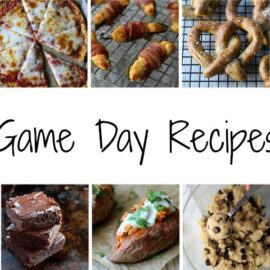 Collage of game day recipes