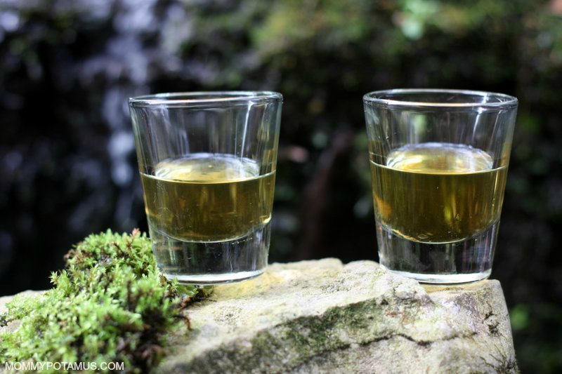 Cod liver oil in a small glass