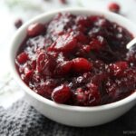 Whole berry cranberry sauce recipe in serving bowl