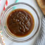 Dairy-free caramel sauce in a bowl