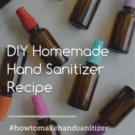 bottles of homemade hand sanitizer