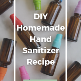 bottles of homemade hand sanitizer