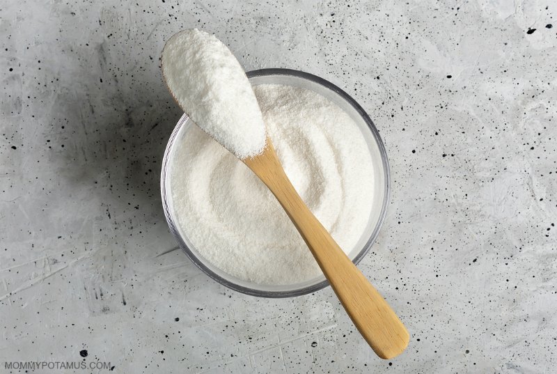 Collagen in a bowl on counter