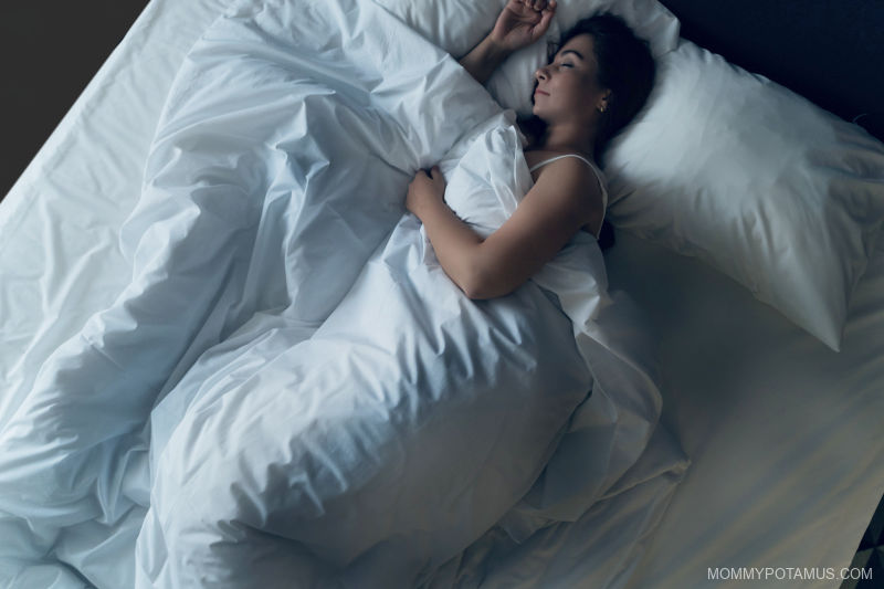 Woman sleeping deeply