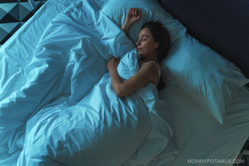 Woman sleeping in bed