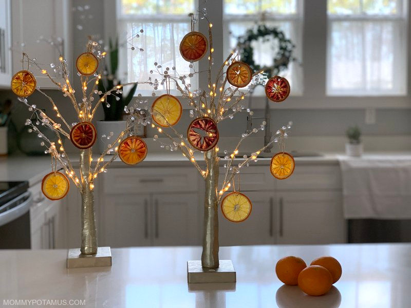 how to make dried orange slice ornaments