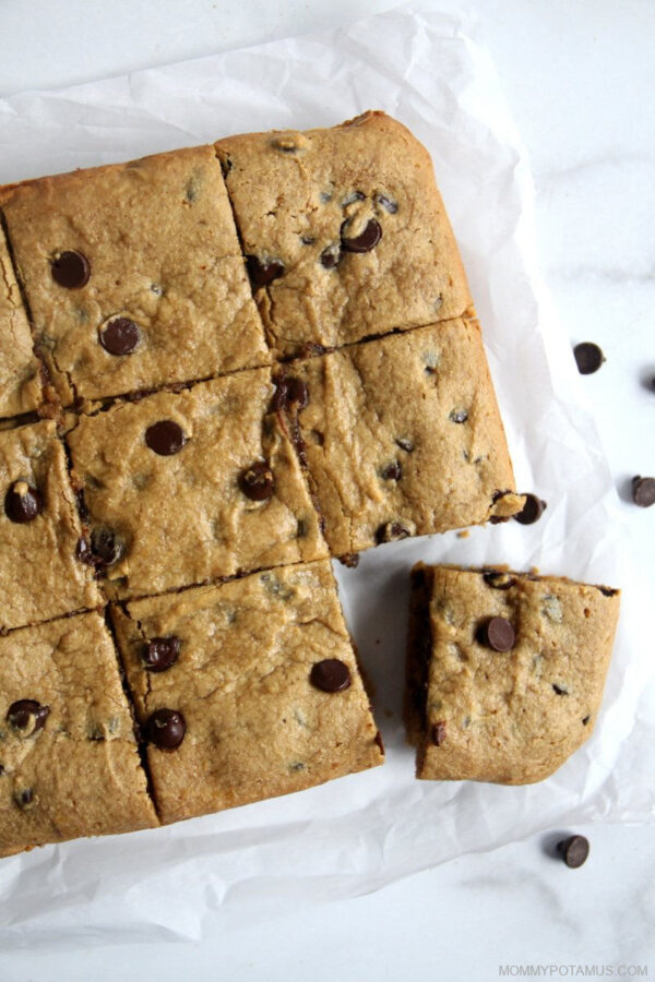 Chewy Chocolate Chip Cookie Bars Recipe (Gluten-Free)