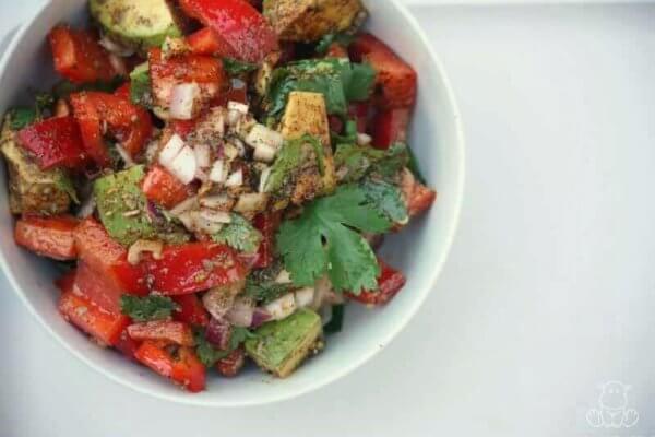 Mexican chopped salad in bowl
