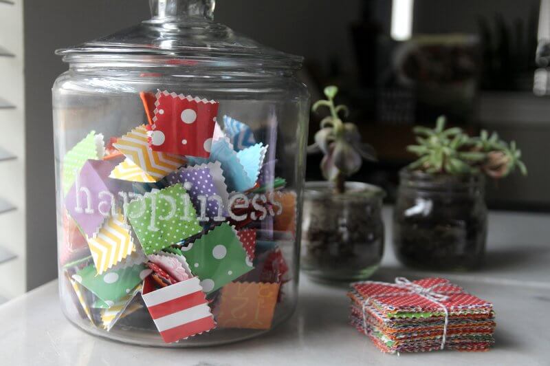 Snacks jar with funny quotes. All glass 1/2 gallon container includes  wrapped snacks