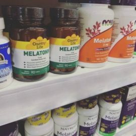 Melatonin supplements on store shelves