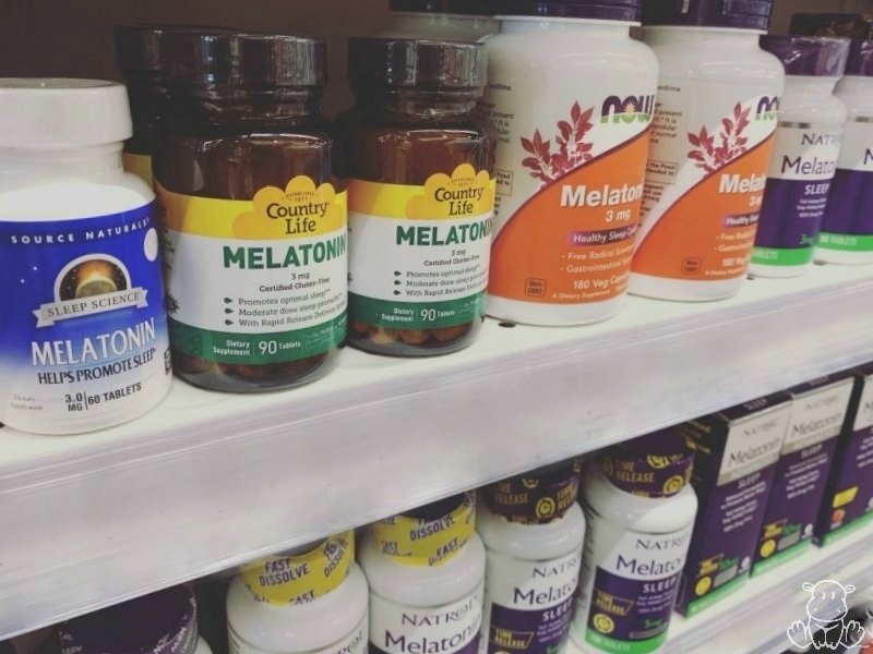 Melatonin supplements on store shelves